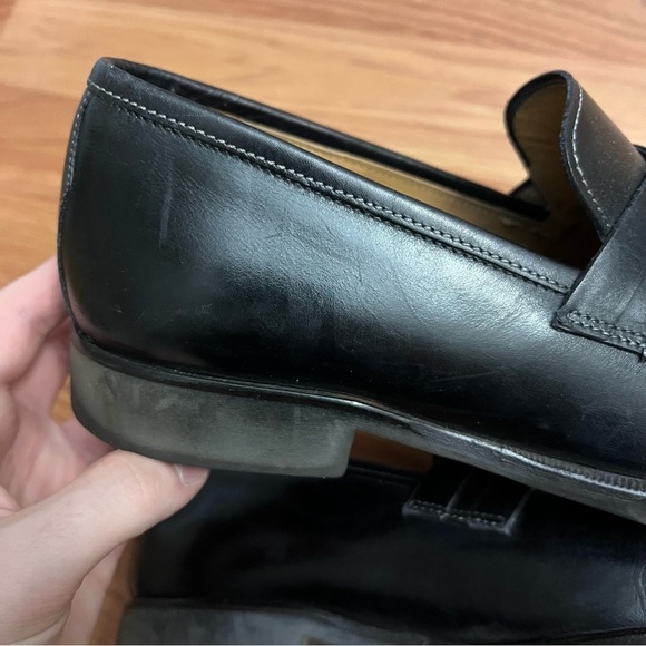 DI Bianco Mens Genuine leather Loafers Size 8 Black Dress Shoes Italian Derby main image 5